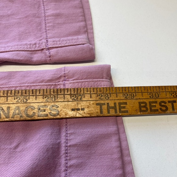 American Eagle Outfitters Low Rise Baggy Wide Leg Jeans Size 2 Short Pink - Picture 8 of 9